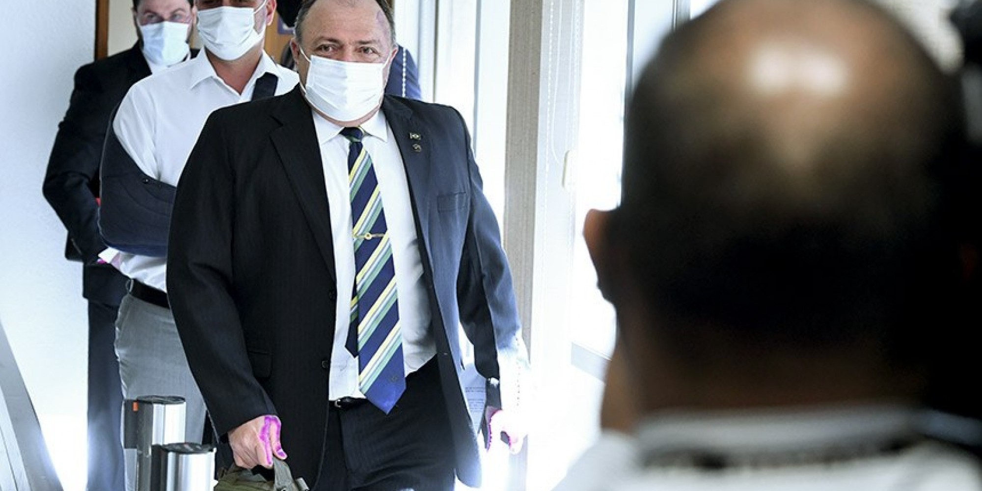 Eduardo Pazuello ao chegar à audiência na CPI nesta quarta-feira Eduardo Pazuello ao chegar à audiência na CPI nesta quarta-feira