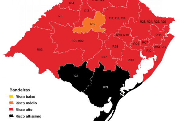 DISTANCIAMENTO CONTROLADO: Governo RS recebe cinco pedidos de reconsideração do mapa preliminar 