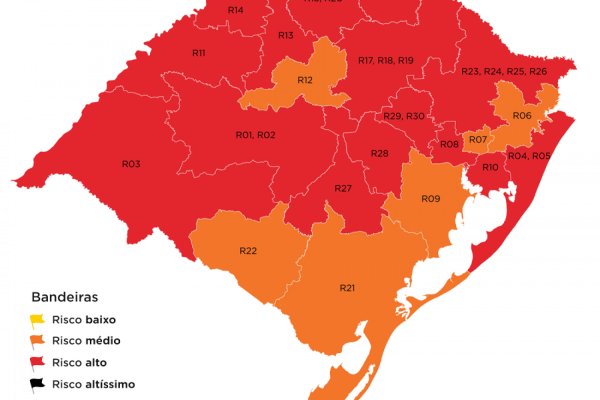 Mapa foi divulgado nesta tarde 