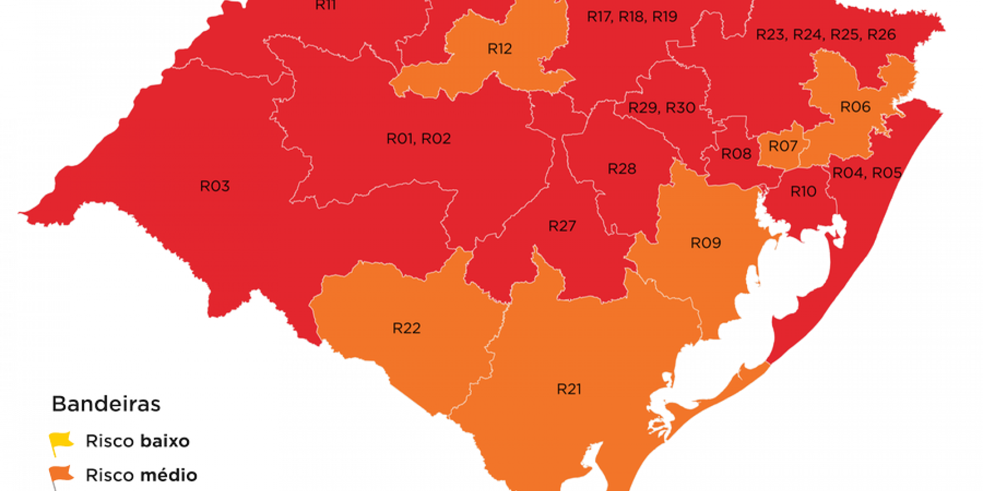 Mapa foi divulgado nesta tarde Mapa foi divulgado nesta tarde